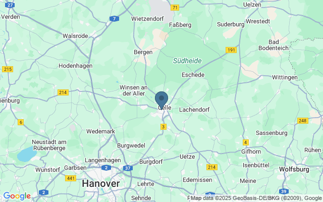 Kaart met locatie Heksenrondleiding Celle